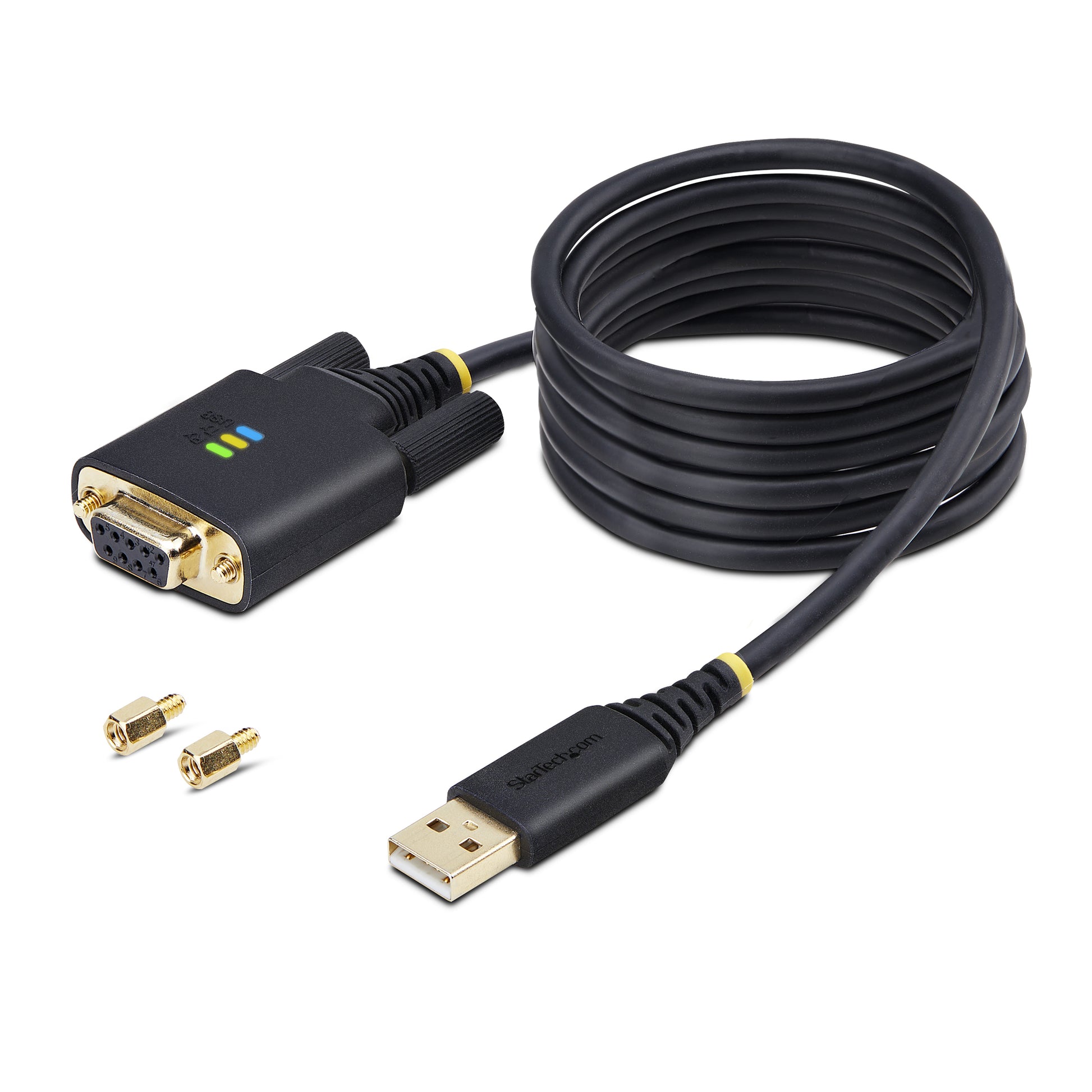 StarTech.com USB-A zu RS-232 (DB-9) Adapter – FTDI, 921,6 Kbit/s, 2 m, für Windows/macOS/Linux – Schwarz