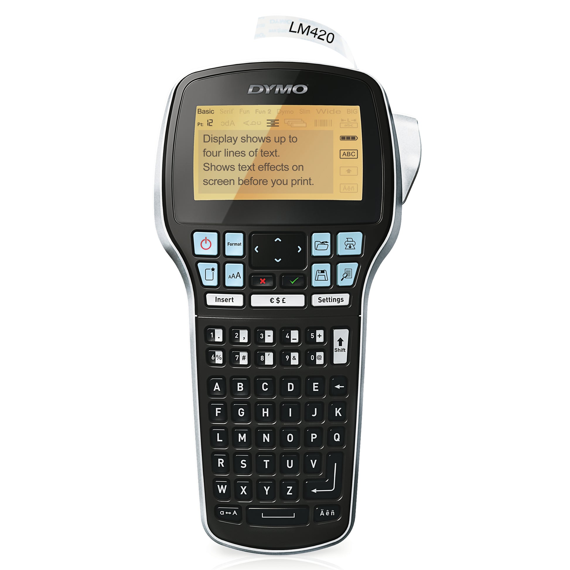 DYMO LabelManager 420P – Beschriftungsgerät für D1-Bänder 6–19 mm, USB, Lithium-Ionen-Akku