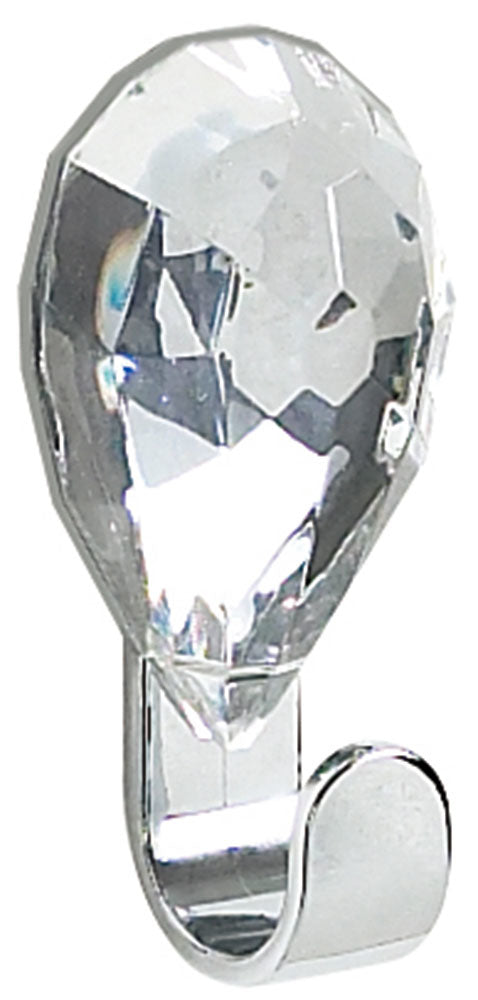 Spirella Haken Jewel – ABS, Acryl, Chrom, 1 kg, Klebestreifen, 6,5×3 cm