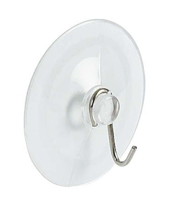 Spirella Haken (Kleben) – PVC/Edelstahl, 1 kg, Saugnapf, Ø5,6 cm, Transparent/Silber