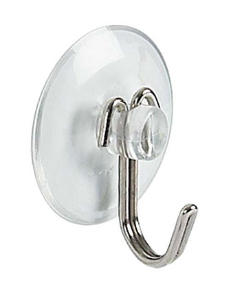 Spirella Klebehaken – PVC/Edelstahl, 1 kg, Klebestreifen, Ø3,6 cm, Transparent, 4er-Set