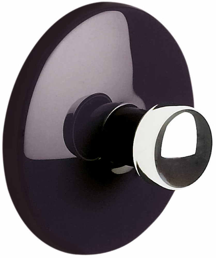 Spirella Klebehaken Bowl Shiny – Ø6 cm, ABS, 1 kg, Klebestreifen, Schwarz