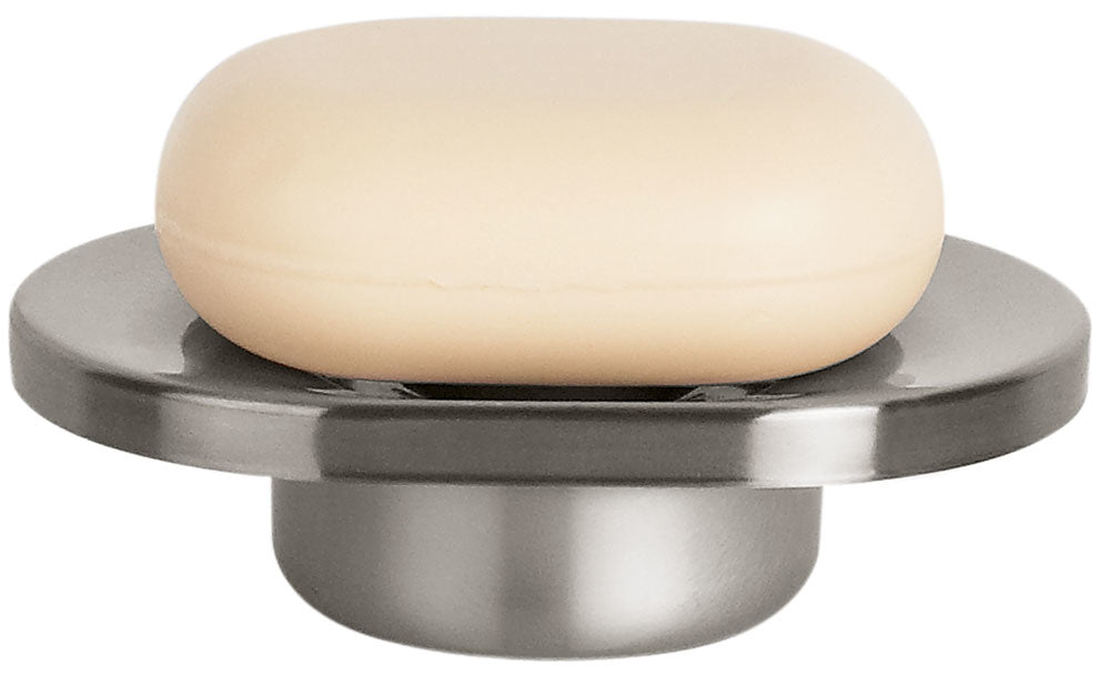 Spirella Seifenschale NYO-STEEL – Edelstahl, 11,5×3,1×8 cm, Silber matt (oval)