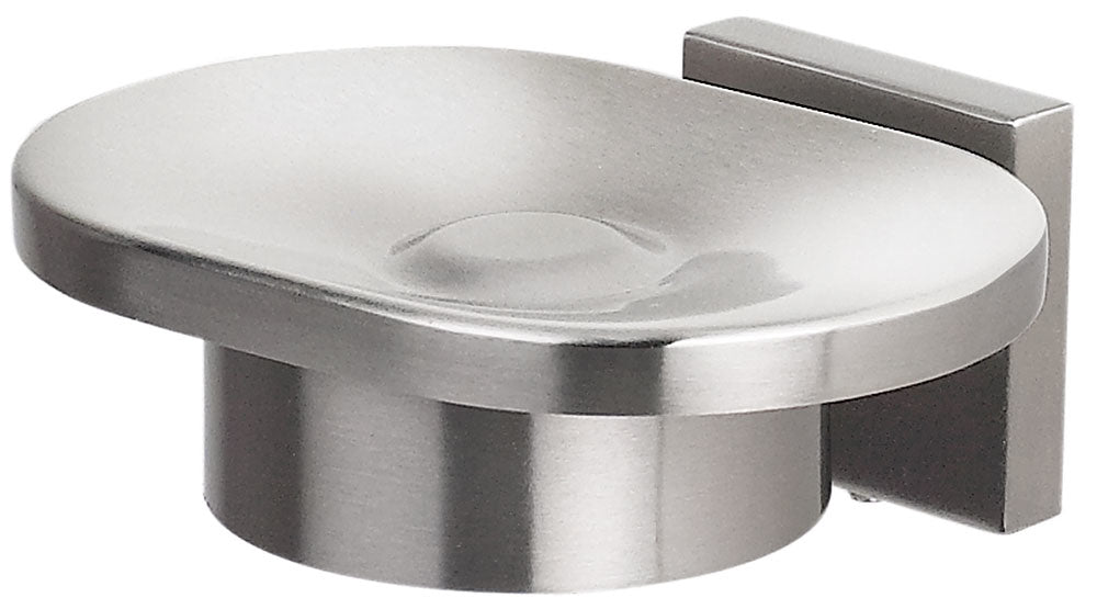 Spirella Seifenhalter NYO-STEEL – Edelstahl, Wandmontiert, 11,5×3,1×8 cm, Silber matt
