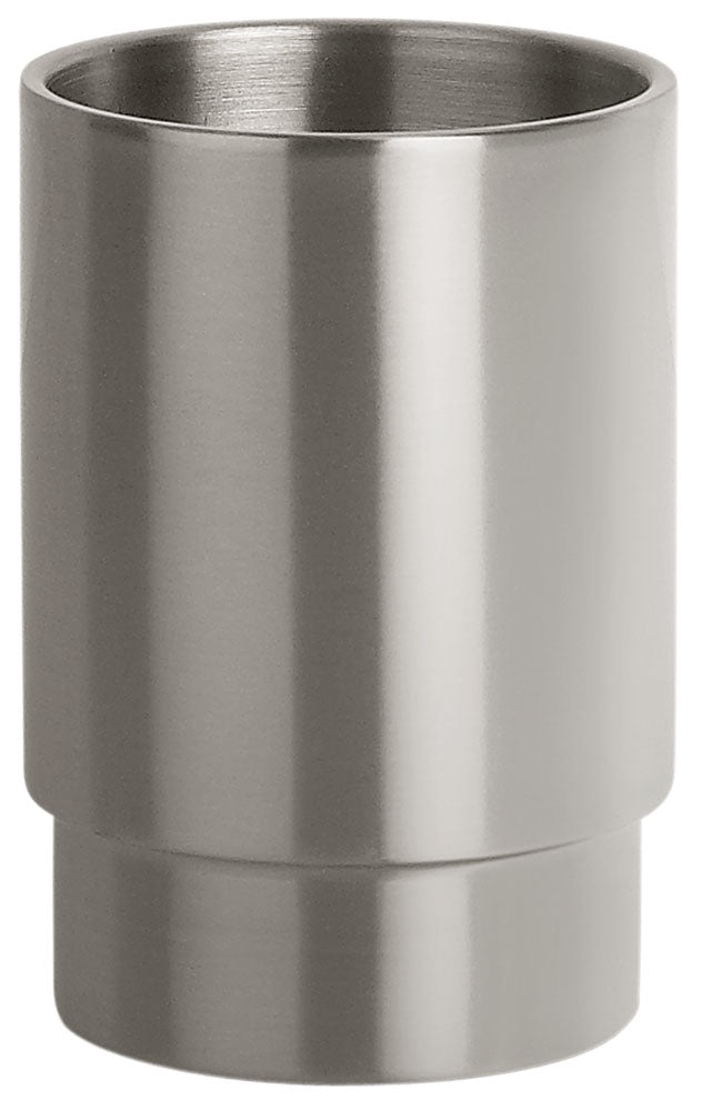Spirella Zahnbürstenhalter NYO-STEEL – Edelstahl gebürstet, 6,5×9,5×6,5 cm