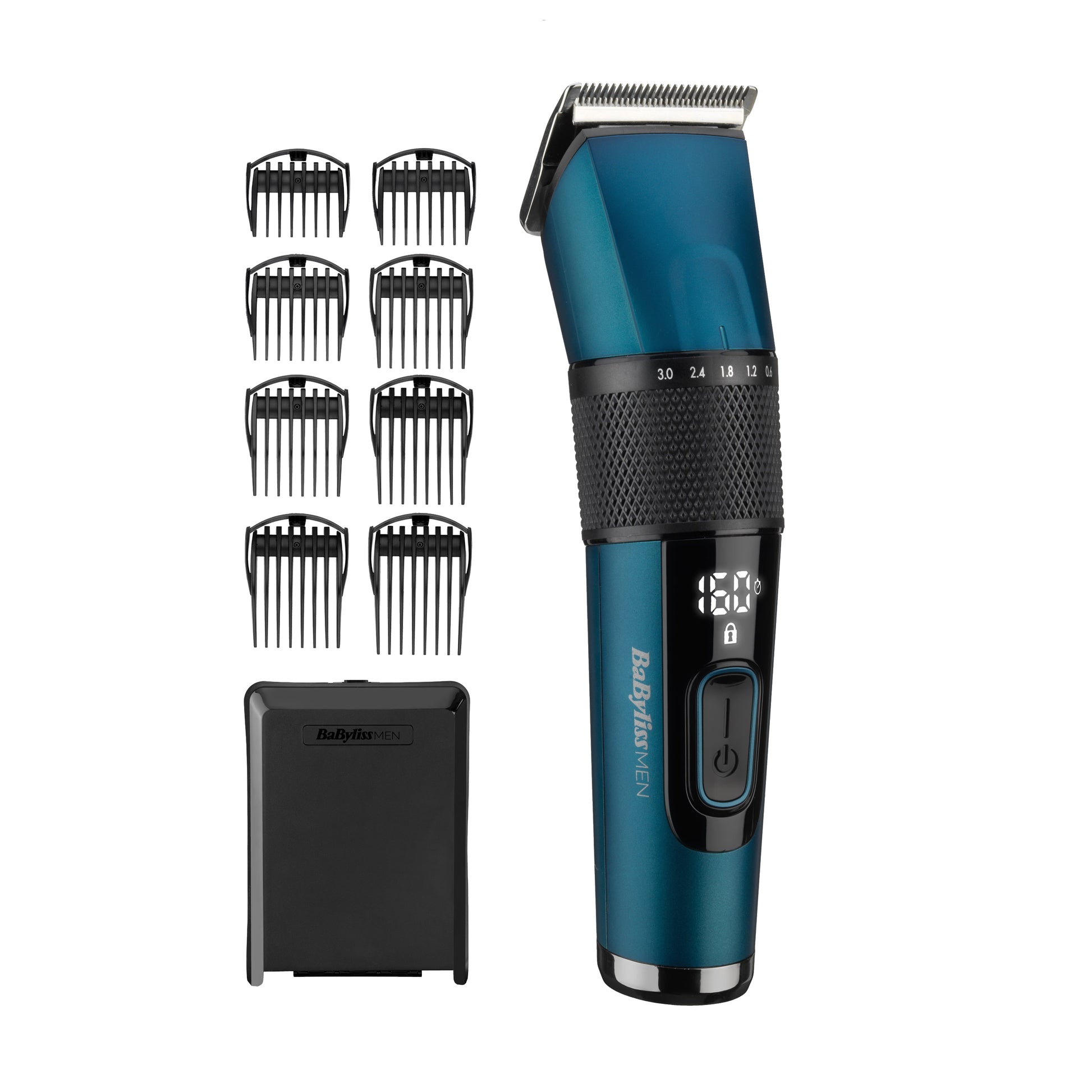 BaByliss Haarschneider E990E – Japanische Stahlklingen, 160 min Akku, 0,6–28 mm, Blau