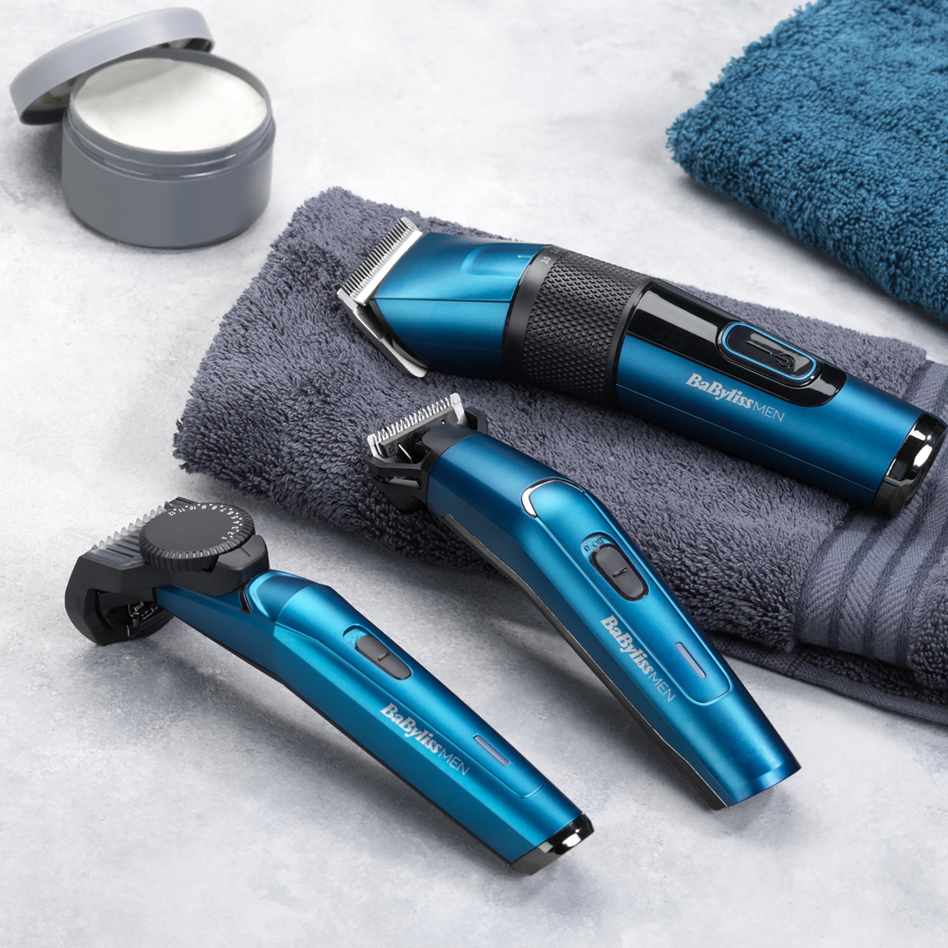 BaByliss Haarschneider E990E – Japanische Stahlklingen, 160 min Akku, 0,6–28 mm, Blau