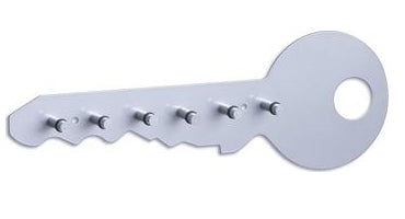 Zeller Present Schlüsselleiste, 6 Haken, Metall, Silber