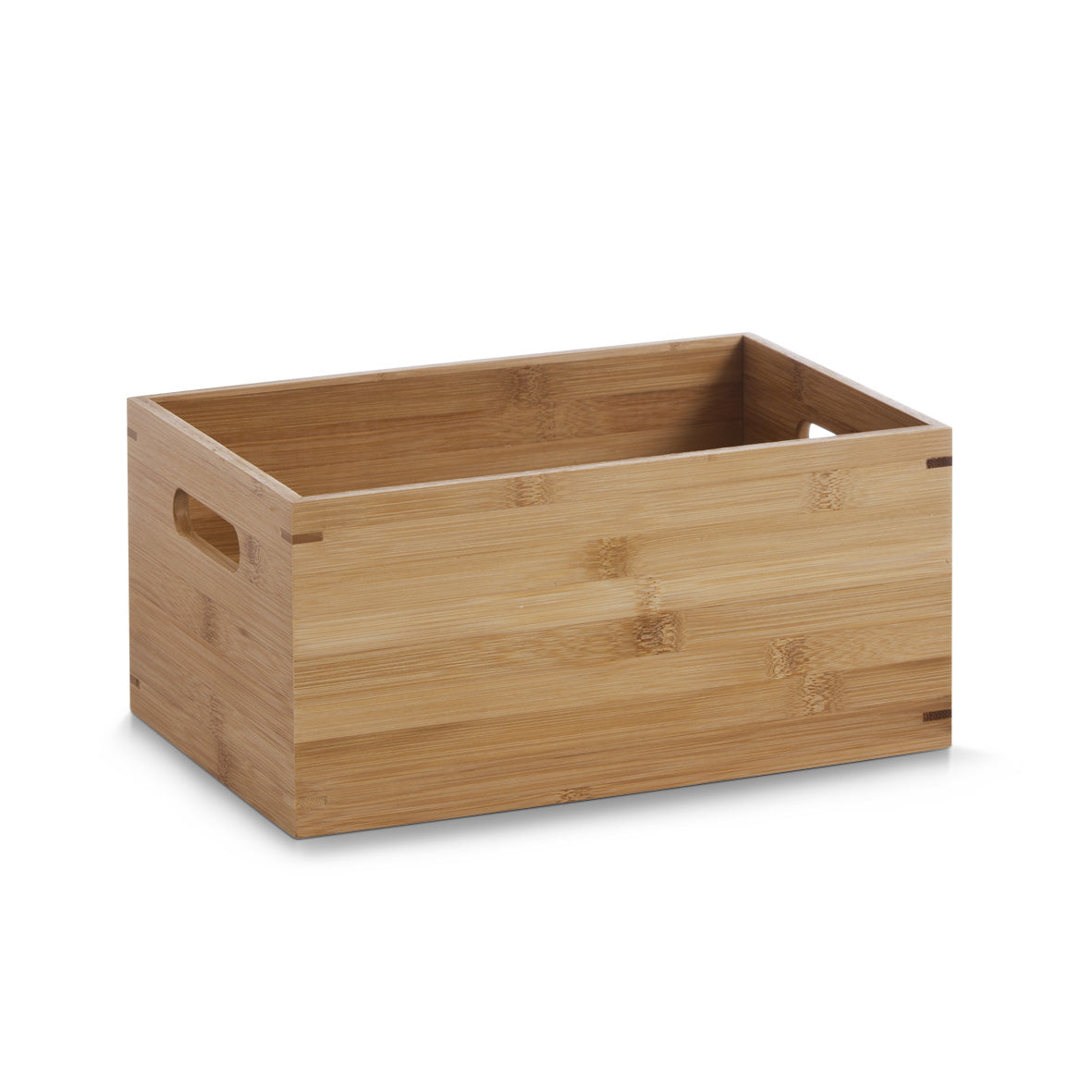 Zeller Present Aufbewahrungsbox – Bambus – Natur – stapelbar, mit Griffen – 300 × 140 × 200 mm