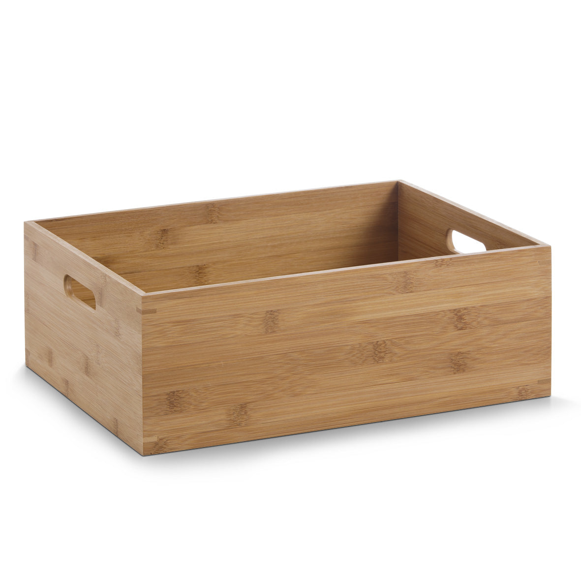 Zeller Present Aufbewahrungsbox – Bambus – Natur – stapelbar, mit Griff – 400 × 140 × 300 mm