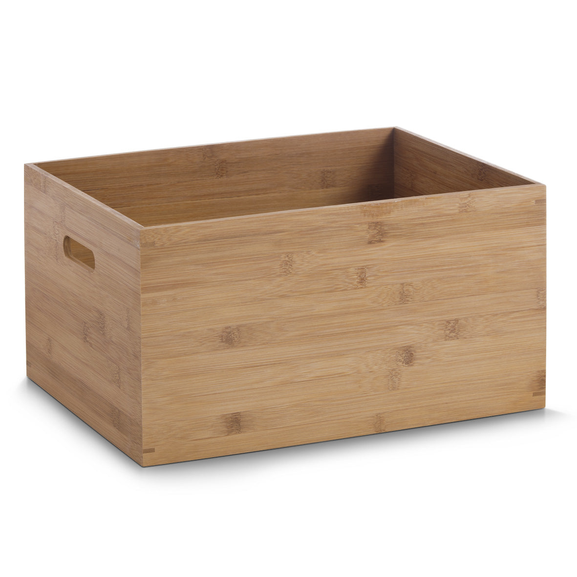 Zeller Present Aufbewahrungsbox – Bambus – Natur – mit Griffen, stapelbar – 400 × 210 × 300 mm
