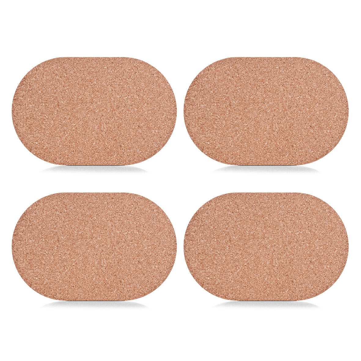 Zeller Present Tischset – oval, Kork, braun, 44 × 29 cm – 4er-Set