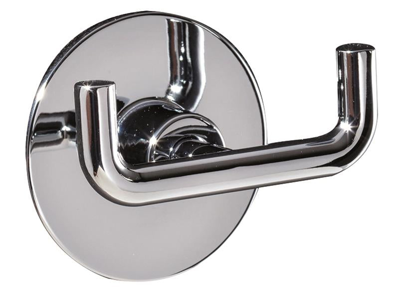 Spirella EASY Wandgarderobe 2 Haken – Edelstahl – Silber – 65 × 55 × 65 mm