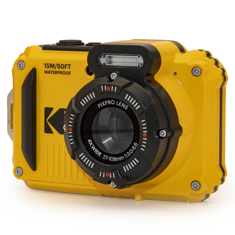 Kodak WPZ2 – Outdoor-Kompaktkamera, 16,3 MP 1/2,3", 1080p, 4× opt. Zoom, Gelb