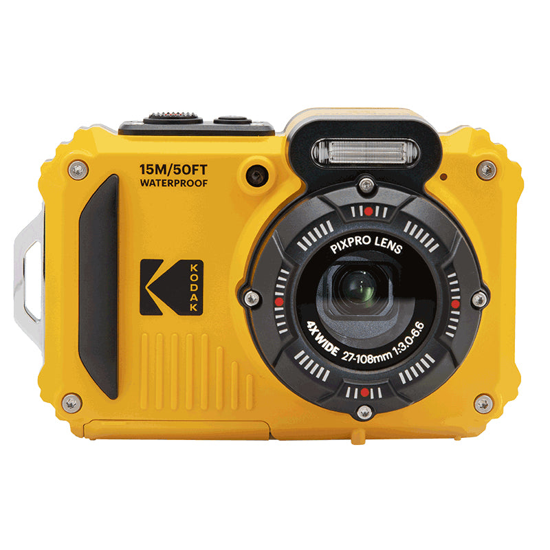 Kodak WPZ2 – Outdoor-Kompaktkamera, 16,3 MP 1/2,3", 1080p, 4× opt. Zoom, Gelb