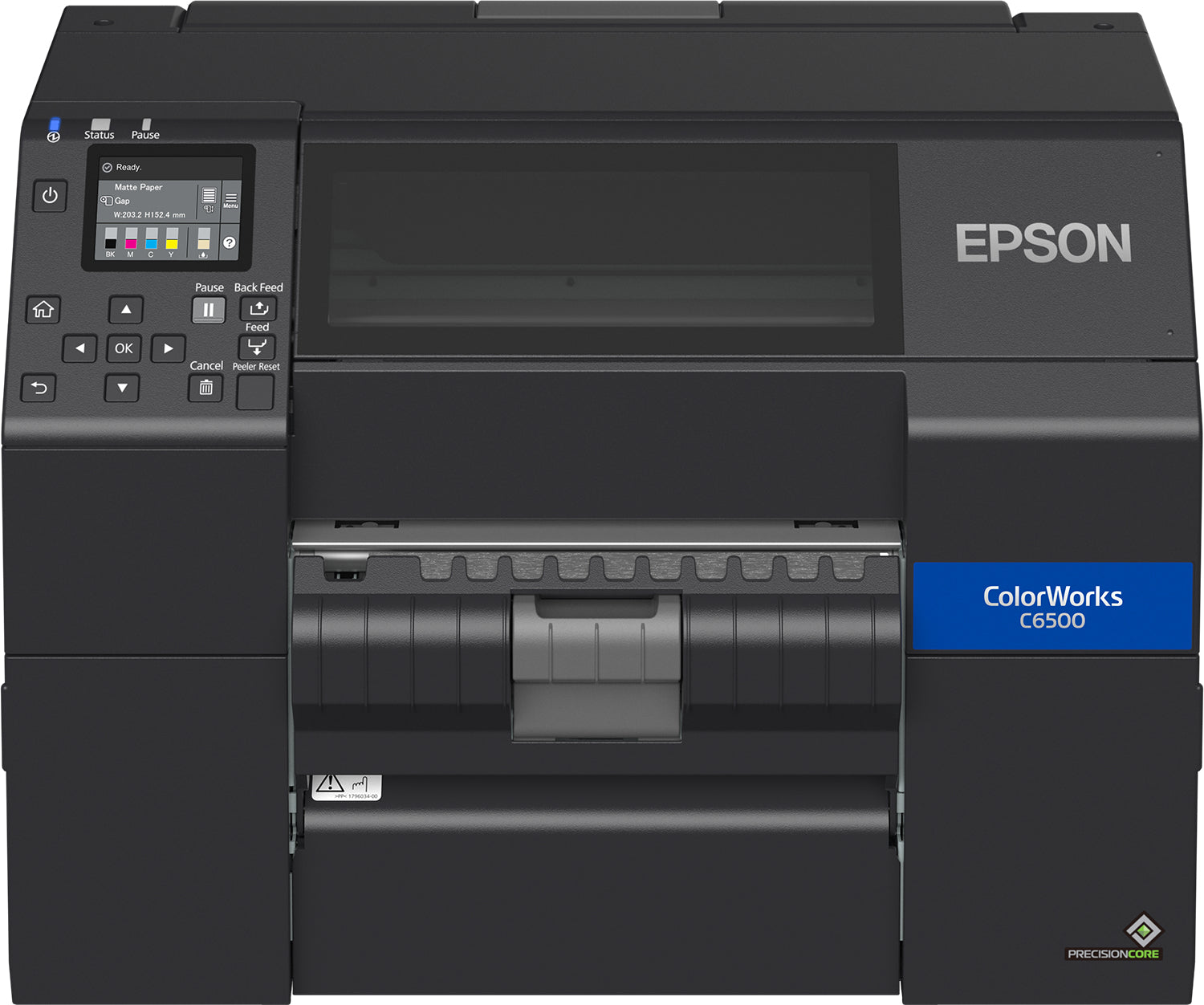 Epson C6500PE – Farbetikettendrucker, Tintenstrahl, für Etiketten bis 203,2 mm, Peeler (Etikettenabzieher)