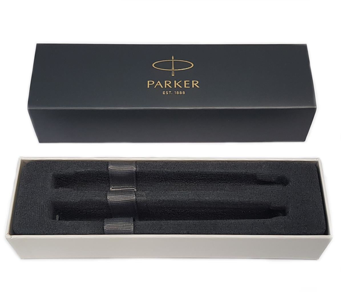 Parker IM Black C.C. Schreibgeräte-Set – Kugelschreiber + Füllfederhalter – M – Blau