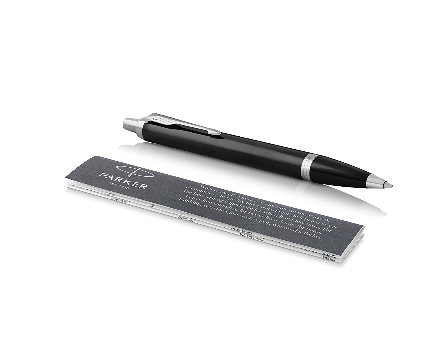 Parker IM Black C.C. Schreibgeräte-Set – Kugelschreiber + Füllfederhalter – M – Blau