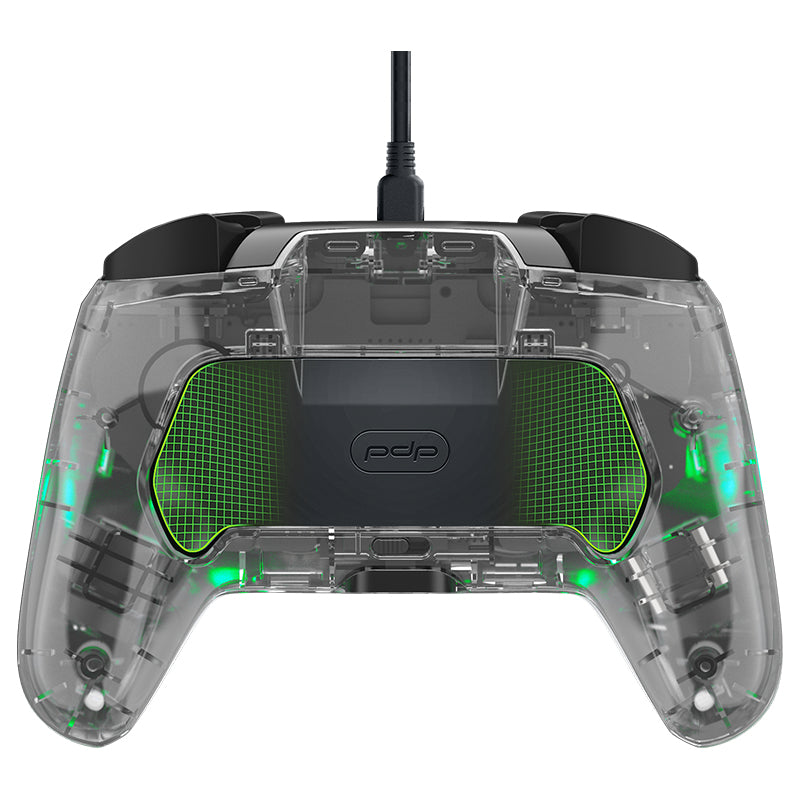 PDP Gamepad Afterglow Deluxe+ – für Nintendo Switch, Nintendo Switch OLED, USB (kabelgebunden), transparent