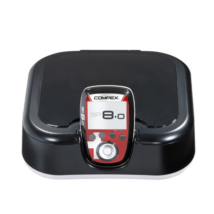 Compex Massagegerät SP 8.0 – TENS, 4 Kanäle, 40 Programme, 120 mA, 2 h Ladezeit – Schwarz