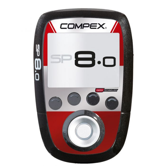 Compex Massagegerät SP 8.0 – TENS, 4 Kanäle, 40 Programme, 120 mA, 2 h Ladezeit – Schwarz