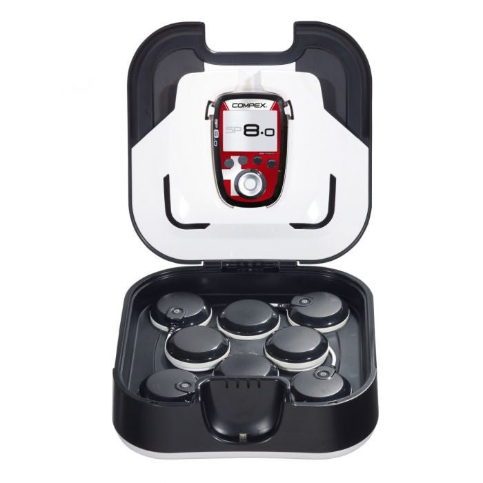 Compex Massagegerät SP 8.0 – TENS, 4 Kanäle, 40 Programme, 120 mA, 2 h Ladezeit – Schwarz