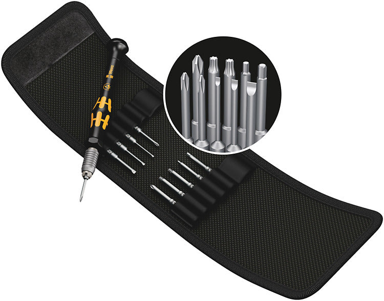 Wera Kraftform Kompakt Micro – Präzisions-Schraubenzieher-Set PH/SL/TX, 11-teilig, ESD, Box