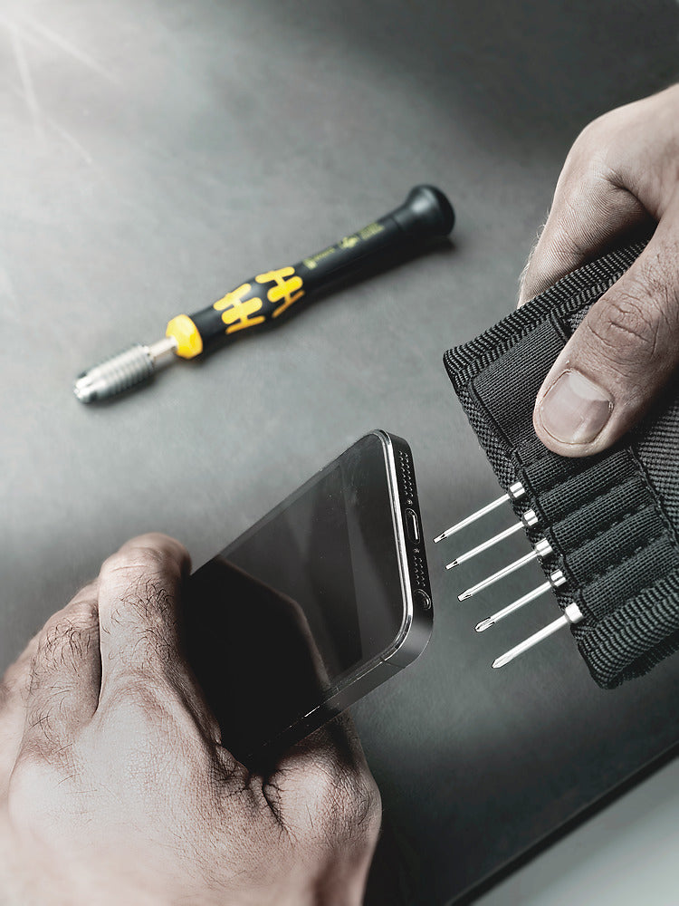Wera Kraftform Kompakt Micro – Präzisions-Schraubenzieher-Set PH/SL/TX, 11-teilig, ESD, Box