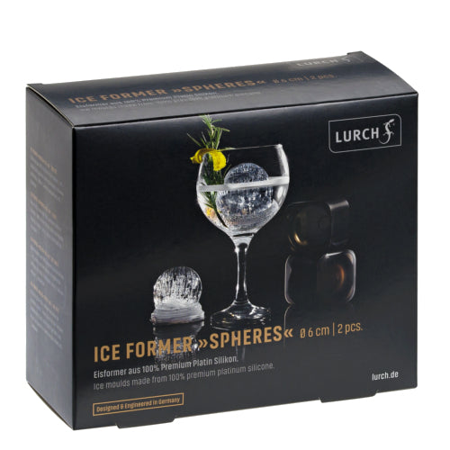 Lurch Eiswürfelform – Ø 6,4 cm, Silikon, Schwarz, 2 Stk.