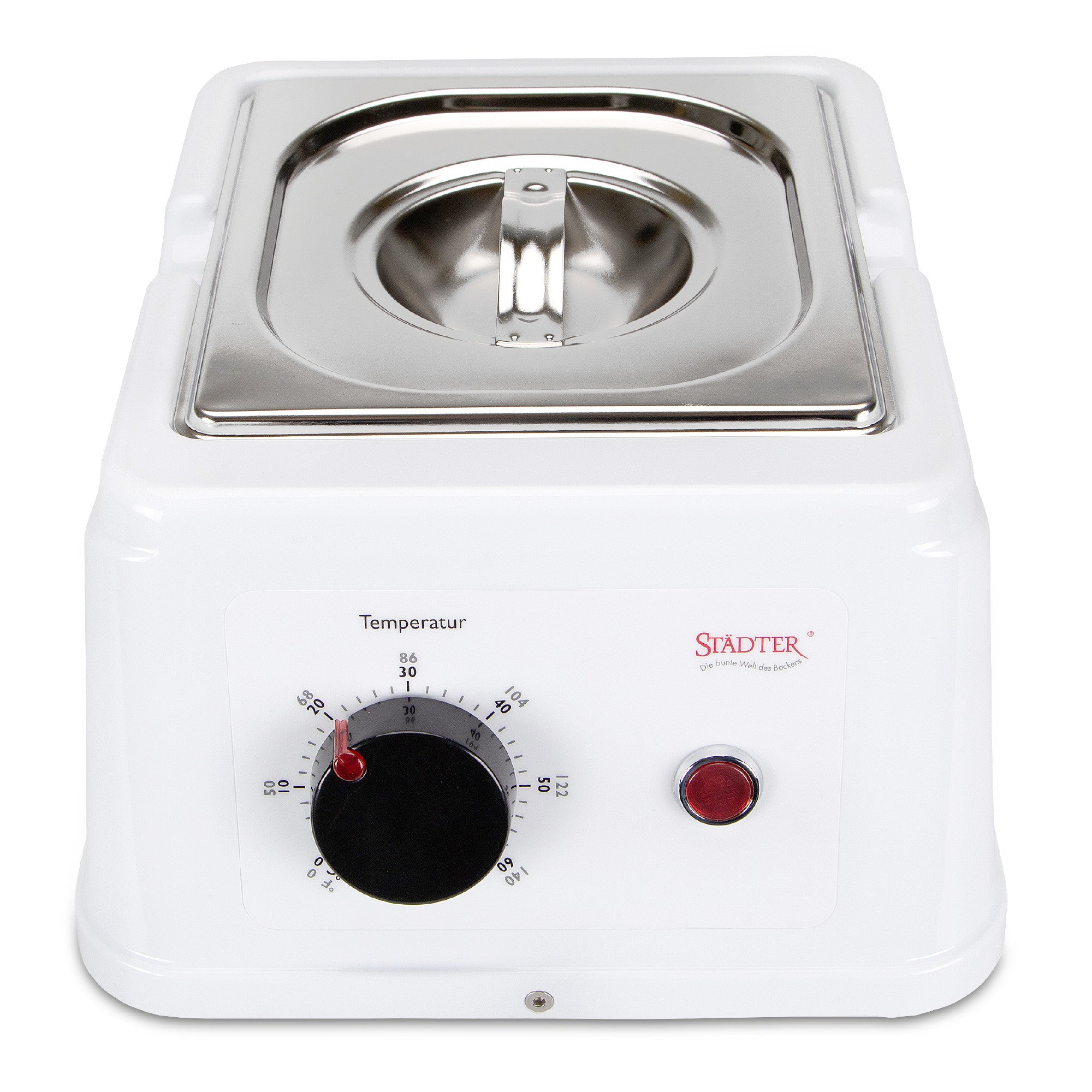 Städter Fondue-Set – Metall, 1,5 l, Netzbetrieb – Silber/Weiss