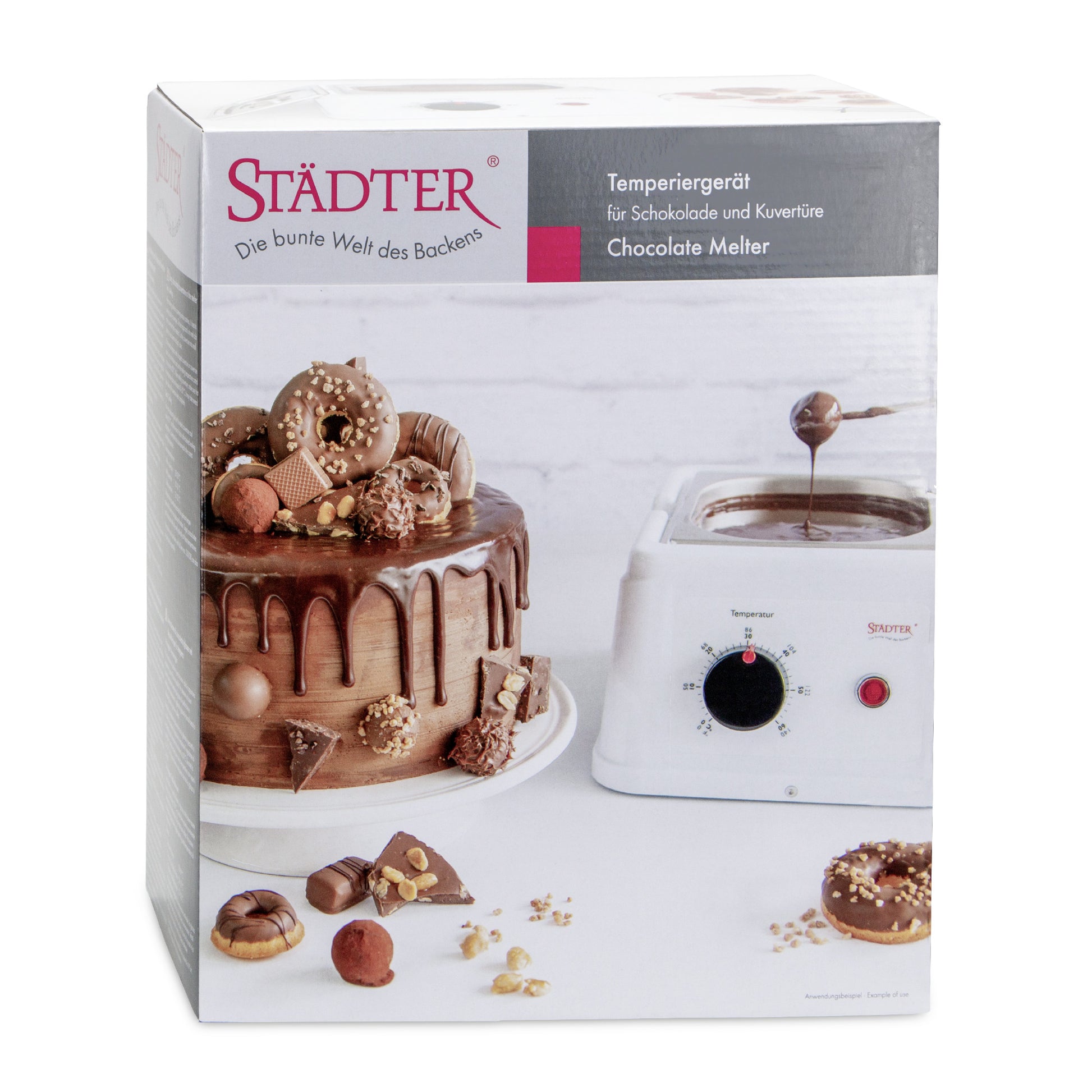 Städter Fondue-Set – Metall, 1,5 l, Netzbetrieb – Silber/Weiss