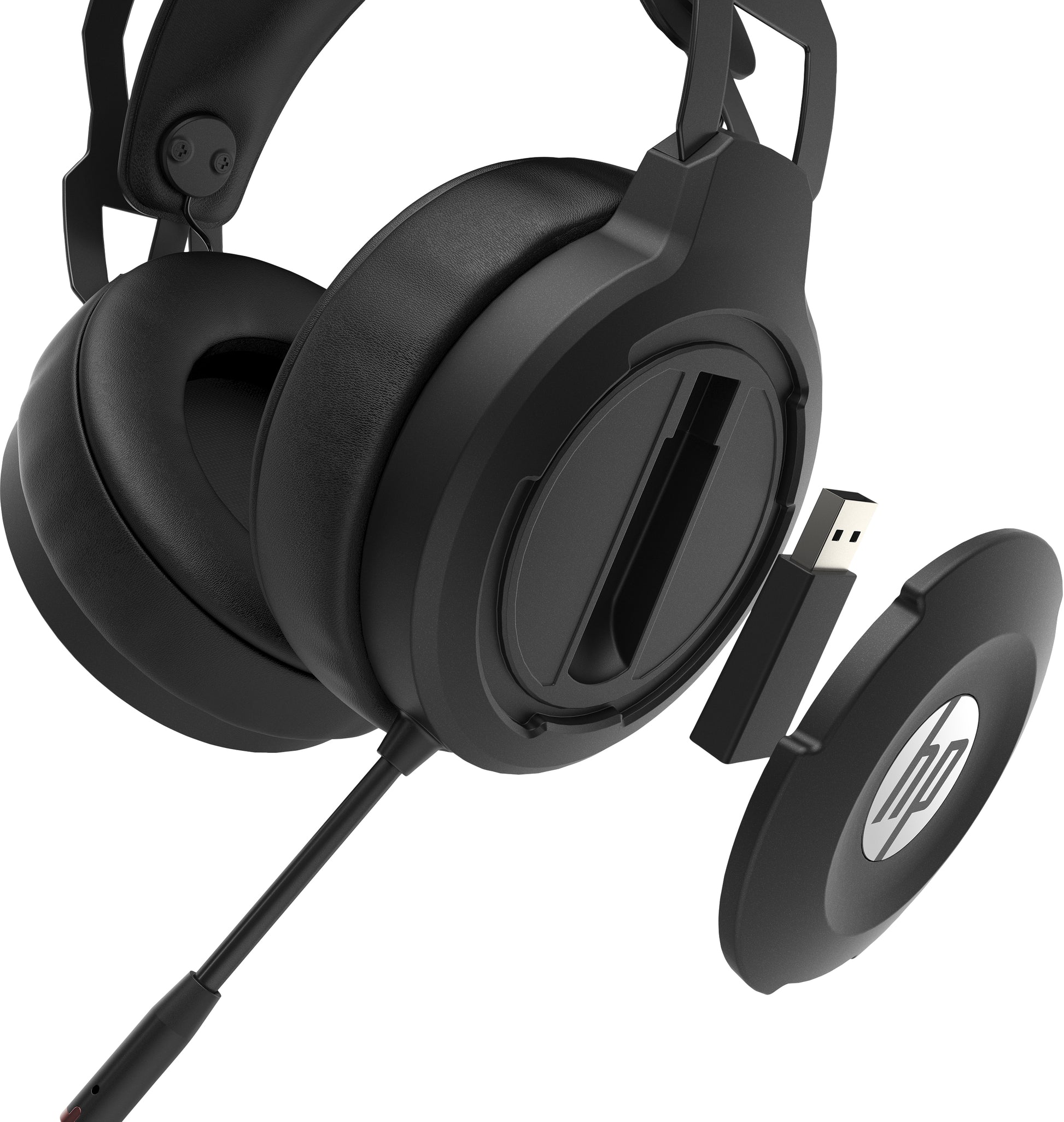 HP X1000 Gaming-Headset – Over-Ear, Stereo, Kabel + BT, USB-A, Schwarz