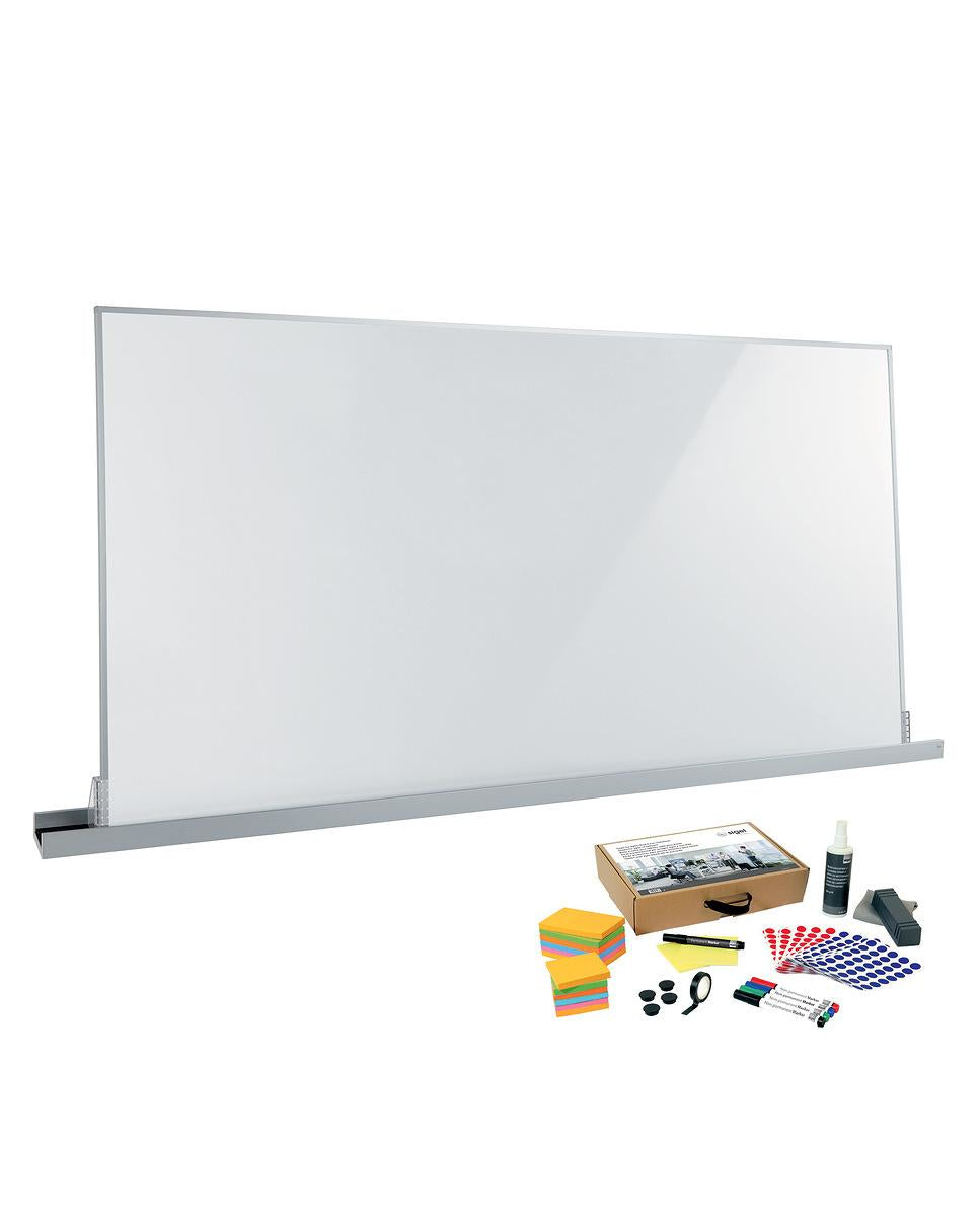 Sigel Starter-Kit – inkl. Moderationskoffer, Wandschiene, Montagesatz – für Whiteboards Meet up