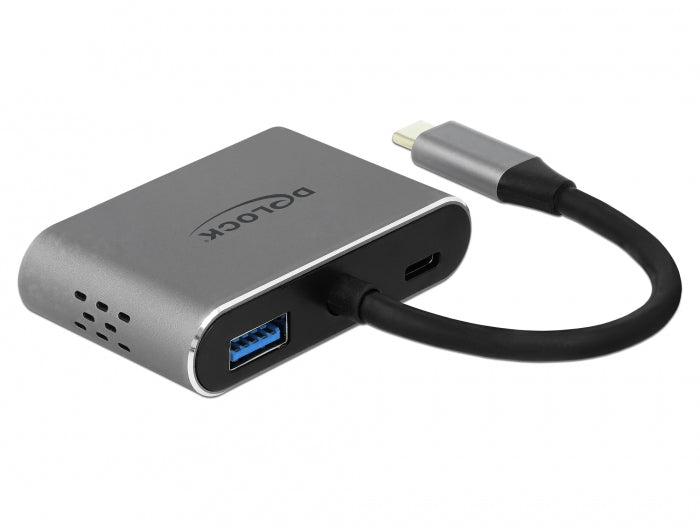 DeLOCK 64074 Multiport-Adapter – USB-C, 1× HDMI, 1× VGA, 1× USB-A, 1× USB-C, 87 W PD, für Windows/Mac/Android