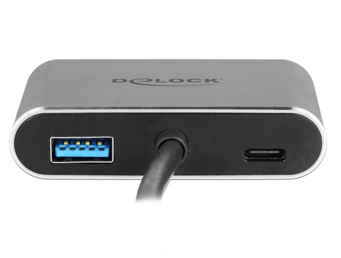 DeLOCK 64074 Multiport-Adapter – USB-C, 1× HDMI, 1× VGA, 1× USB-A, 1× USB-C, 87 W PD, für Windows/Mac/Android
