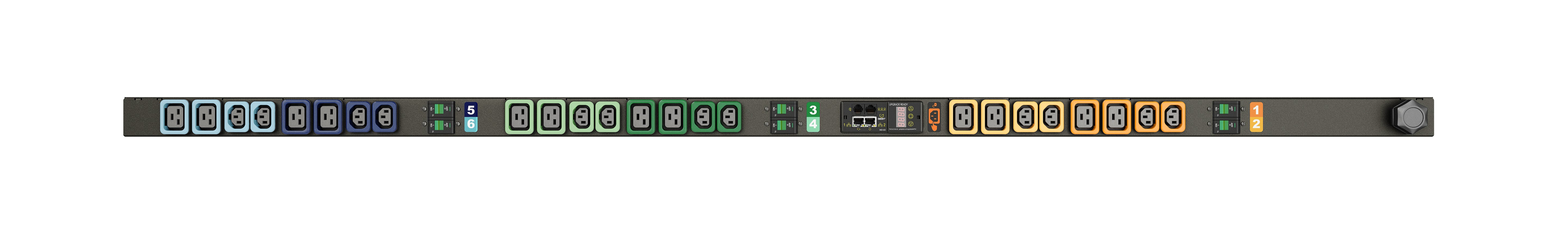 Vertiv GI30043L Rack-PDU überwacht dreiphasig 22000 W – 0U, IEC 60309 32 A Eingang – 24× AC-Ausgänge