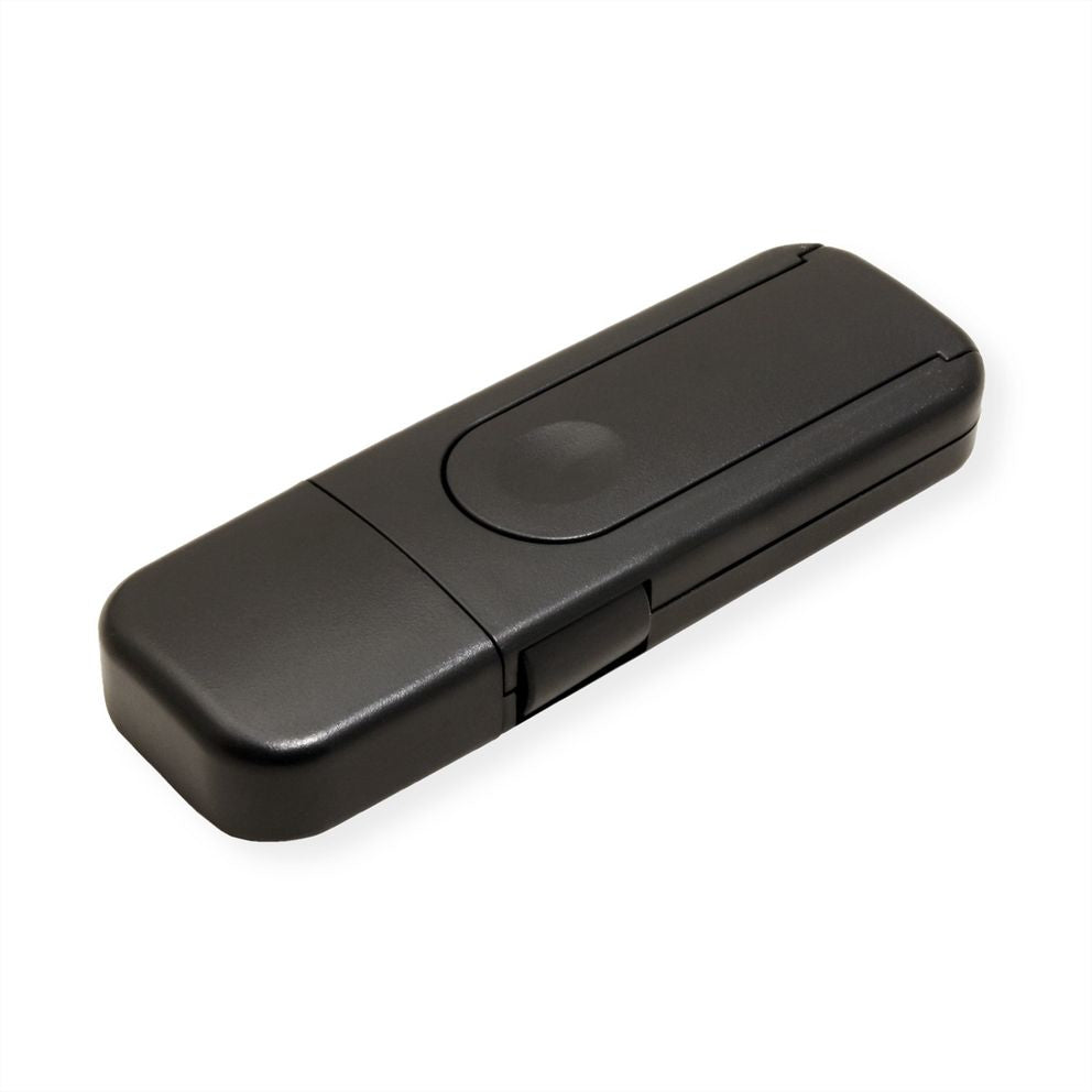 ROLINE USB-Portblocker – Kunststoff, Schwarz – Set mit 4 Schlössern und 1 Schlüssel – für USB Typ-A