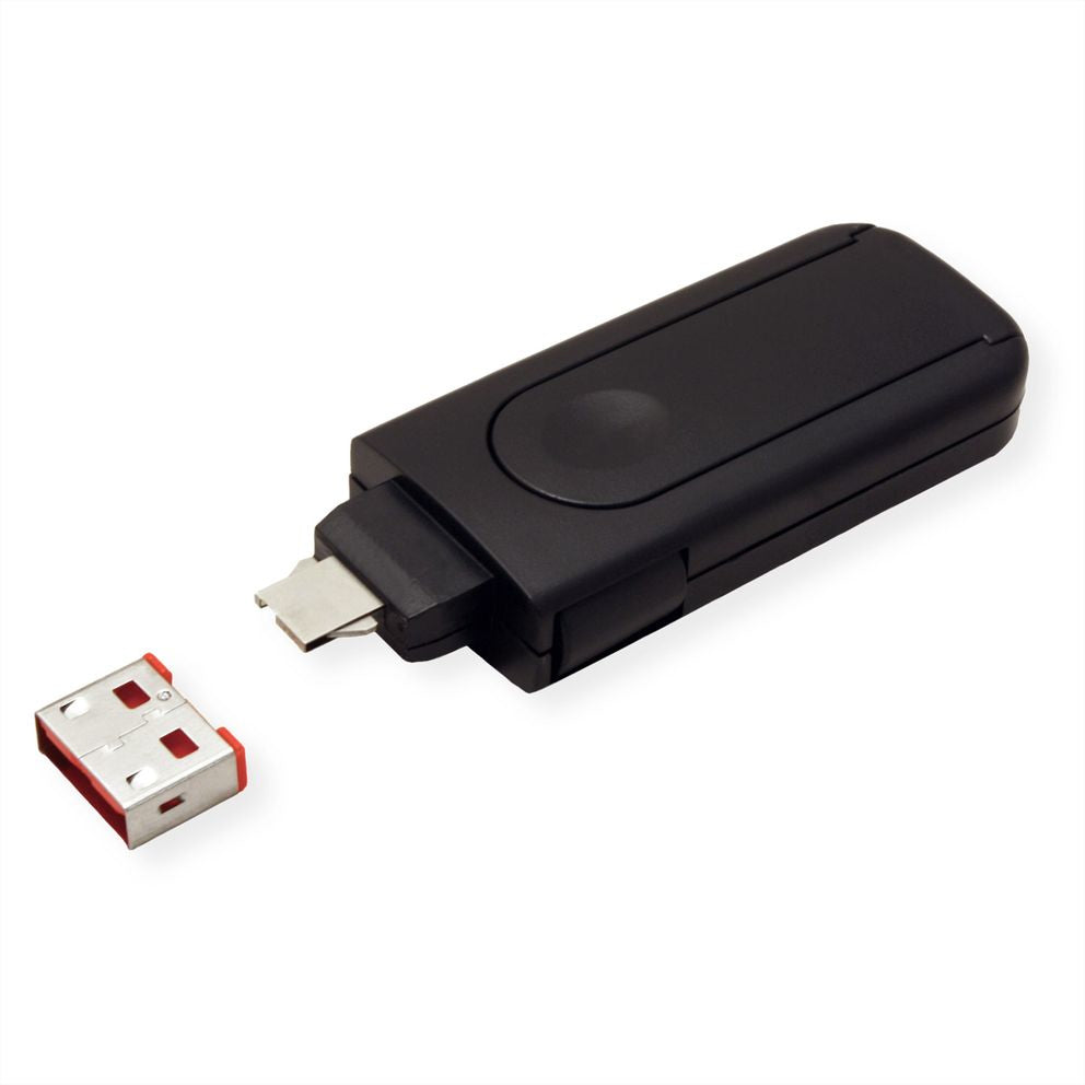 ROLINE USB-Portblocker – Kunststoff, Schwarz – Set mit 4 Schlössern und 1 Schlüssel – für USB Typ-A