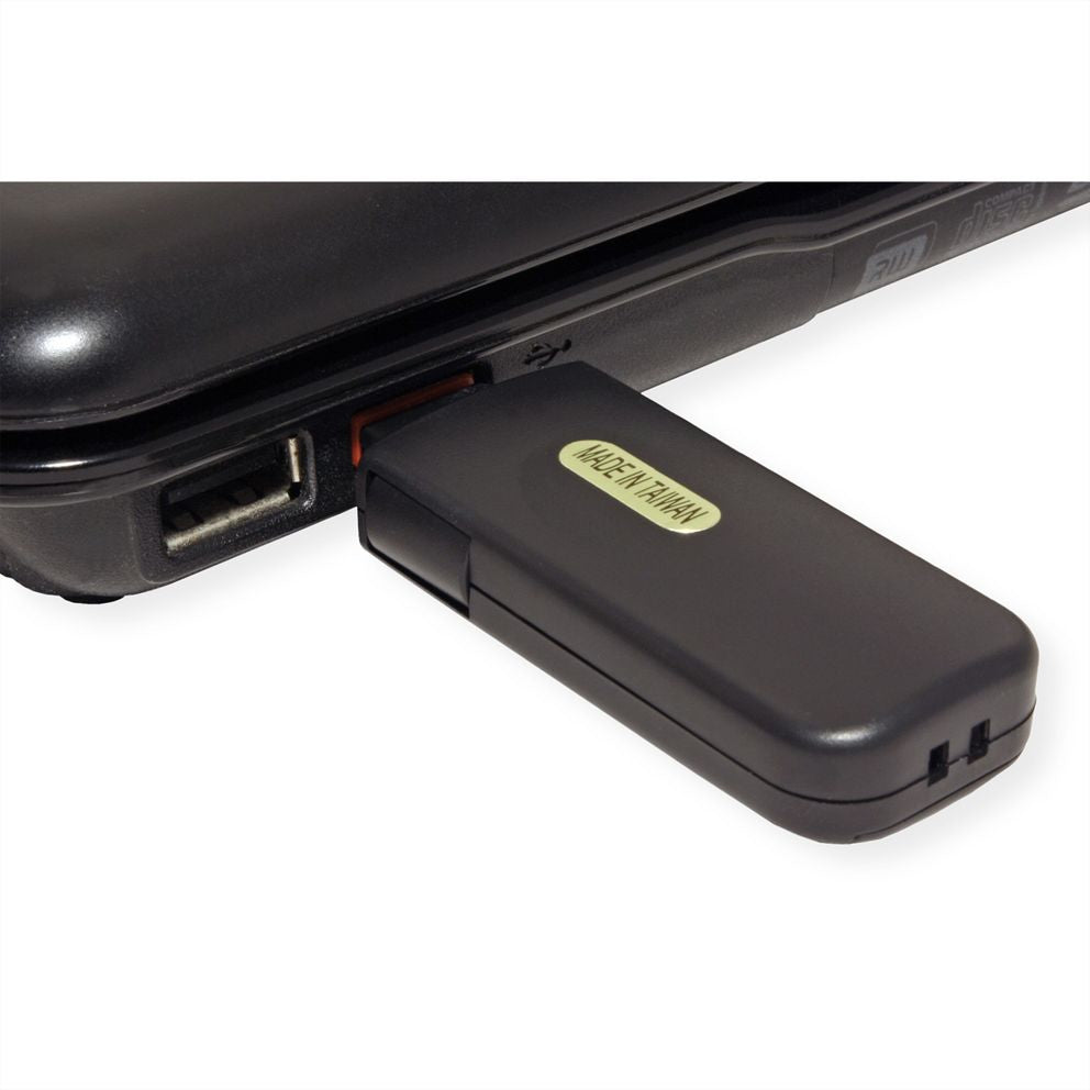 ROLINE USB-Portblocker – Kunststoff, Schwarz – Set mit 4 Schlössern und 1 Schlüssel – für USB Typ-A