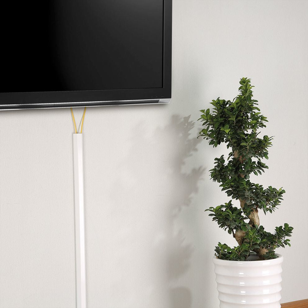 ROLINE Wandkanal – 50×26 mm – 1,1 m – Aluminium – Weiss, Schraubbefestigung