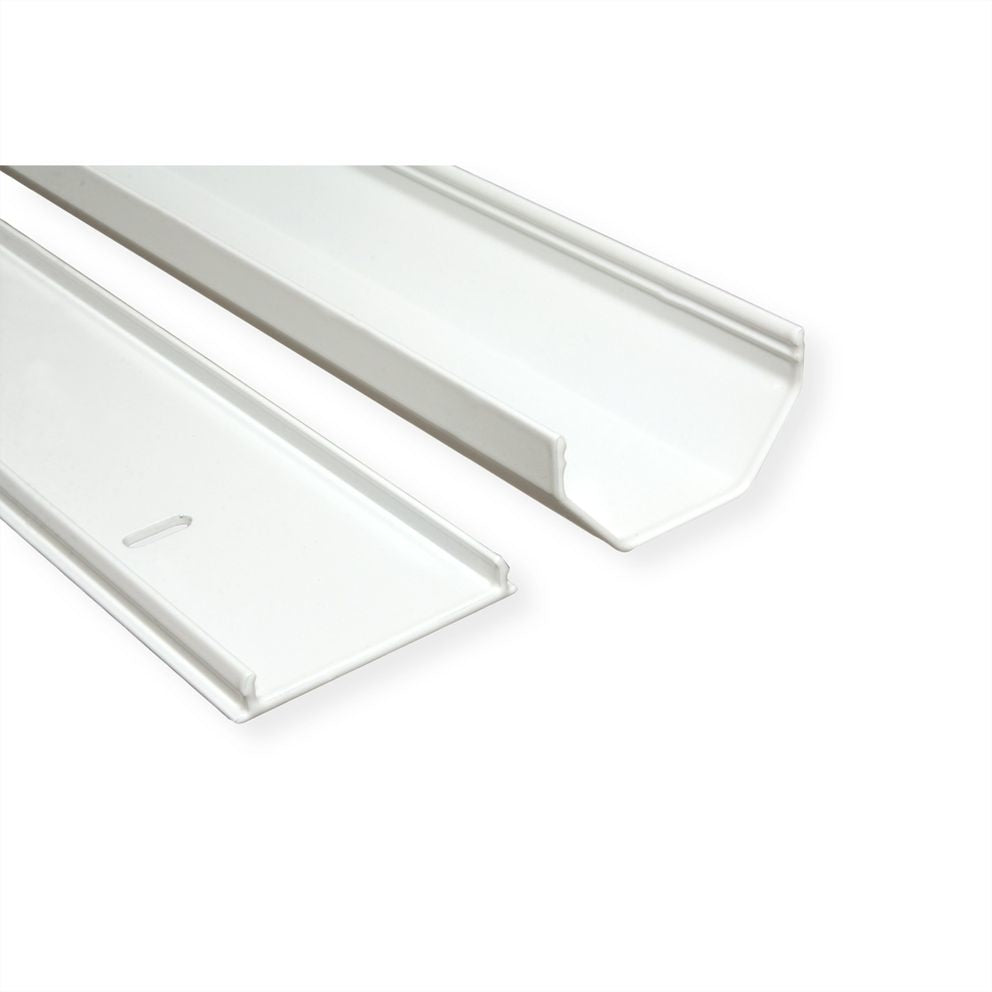 ROLINE Wandkanal – 50×26 mm – 1,1 m – Aluminium – Weiss, Schraubbefestigung
