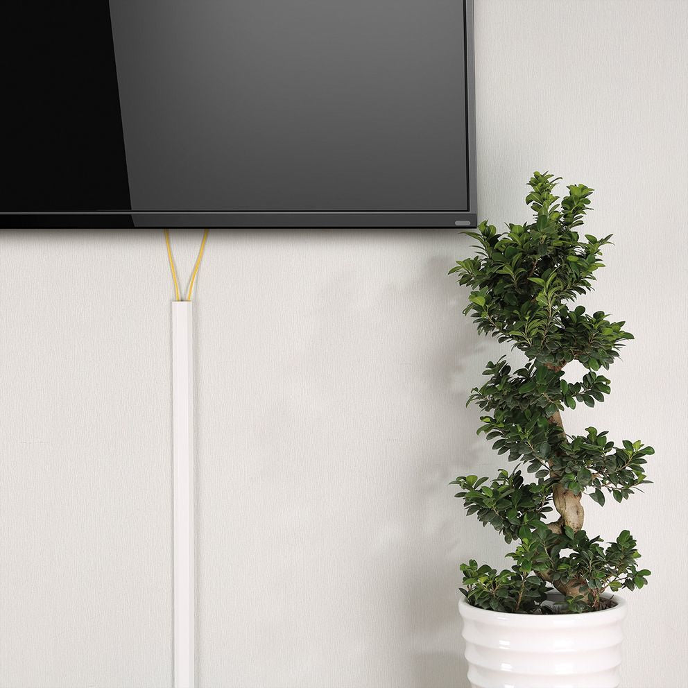 ROLINE Kabelbrücke 1 Kanal – 33×18 mm, L 1100 mm – Aluminium – Weiss