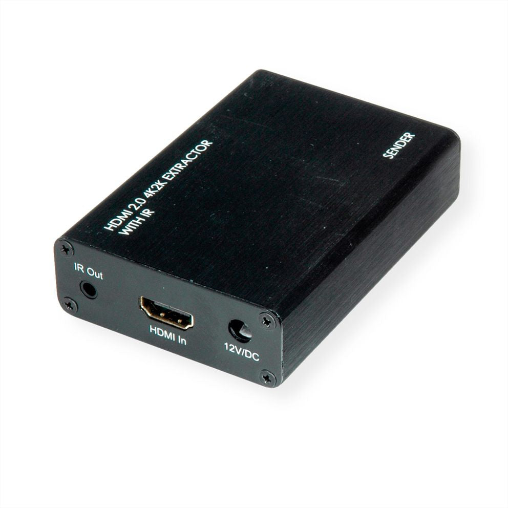 ROLINE HDMI Extender-Kit – 4K @ 60 Hz bis 30 m, Full HD bis 45 m, über Cat6A-Kabel, Sender + Empfänger