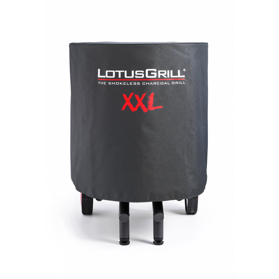 LotusGrill Abdeckhaube XXL lang – 68 × 68 × 96 cm, Polyester, Grau – für Grill