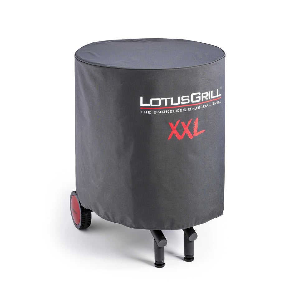 LotusGrill Abdeckhaube XXL lang – 68 × 68 × 96 cm, Polyester, Grau – für Grill