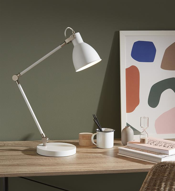 Markslöjd Tischleuchte House – E27, 40 W, 62 cm, Ein/Aus-Schalter – Edelstahl