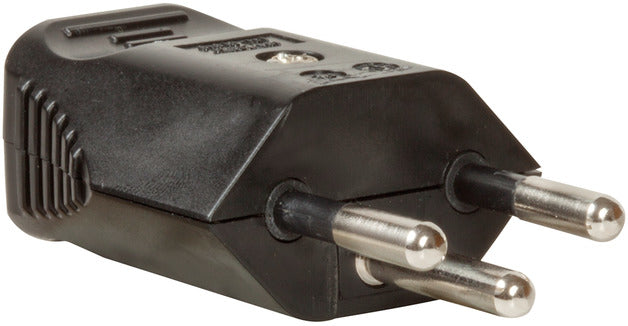 Brennenstuhl Montagestecker, 10 A 230 V, IP20, T12, Schraubklemme, 60×20 mm – Schwarz
