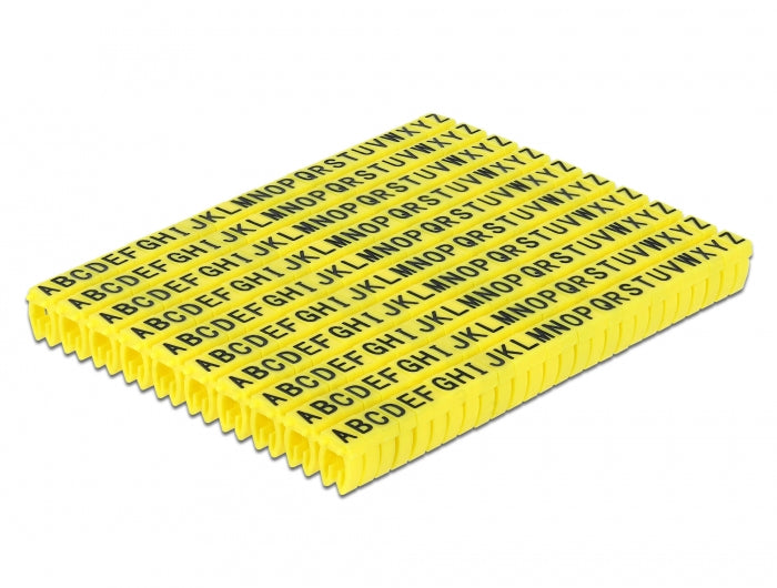 DeLOCK Kabelhalter A–Z – PVC – Gelb – Ø bis 6 mm – 260 Stück