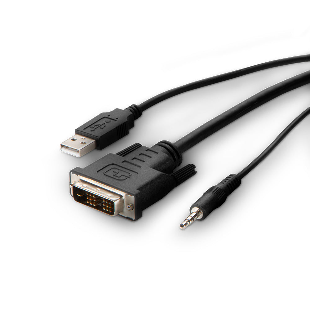 Belkin F1DN1CCBL-DH6t Kabel DVI zu HDMI, USB-A/USB-B (Tastatur/Maus), 1,8 m – Schwarz, vergoldete Kontakte