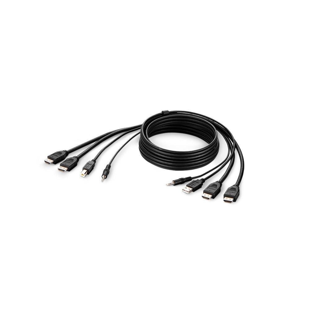 Belkin HDMI M/M, USB A/B, Audio Datenkabel – 0,254 m